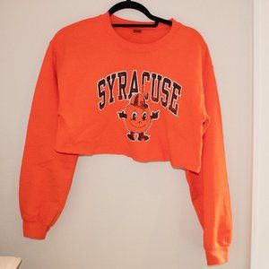 Cropped Orange Syracuse Gameday Sweatshirt